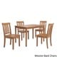 preview thumbnail 7 of 13, Wilmington II 48-Inch Rectangular Oak Finish 5-Piece Dining Set by iNSPIRE Q Classic