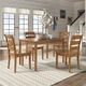 preview thumbnail 4 of 13, Wilmington II 48-Inch Rectangular Oak Finish 5-Piece Dining Set by iNSPIRE Q Classic
