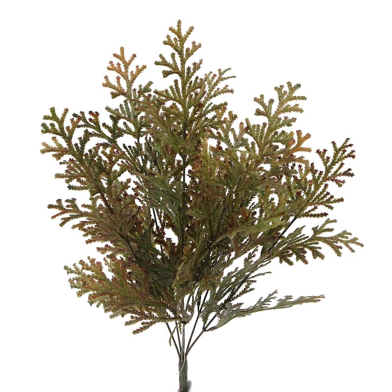 20"H Faux Fern Bush Fall Autumn Decoration