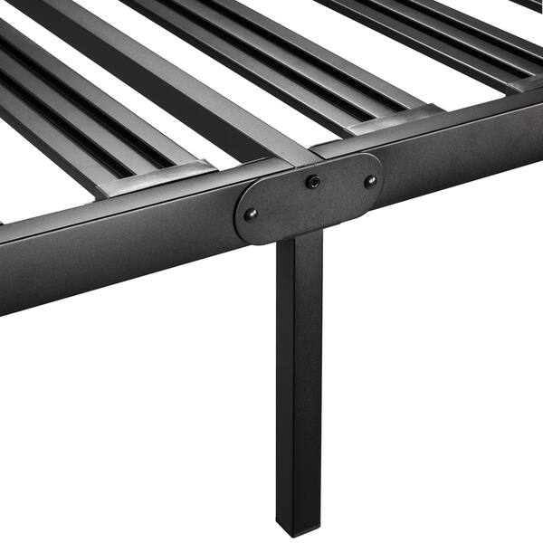 Twin Xl Size Heavy Duty Bed Frame Steel Slat Platform Series Titan E Black Crown Comfort Overstock