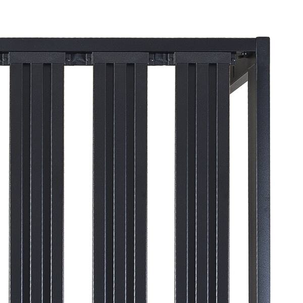 Twin Xl Size Heavy Duty Bed Frame Steel Slat Platform Series Titan E Black Crown Comfort Overstock