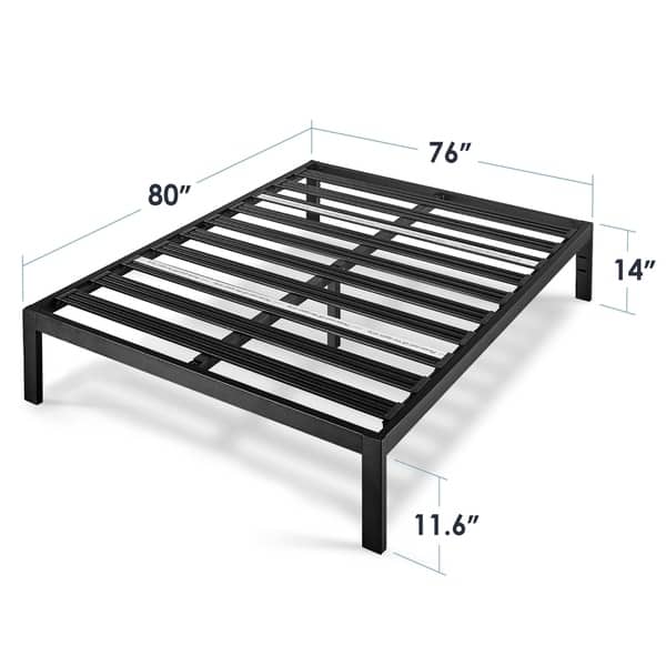 Shop King Size Bed Frame Heavy Duty Steel Slats Platform Series