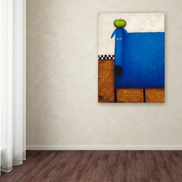 ダニエルパトリックケスラー （ブルードッグとリンゴ ） Blue Dog with Apple – Kessler Art