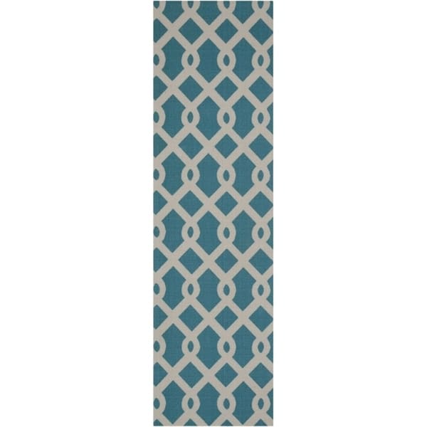 New Castle Poolside Indoor/ Outdoor Area Rug by Havenside Home - 2'3" x 8' Runner - Blue