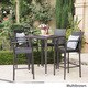 Colbin Outdoor 5-piece Wicker 32-inch Square Bar Set by Christopher Knight Home - Thumbnail 1