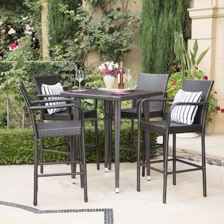 Colbin Wicker Outdoor 5-piece Bar Set by Christopher Knight Home