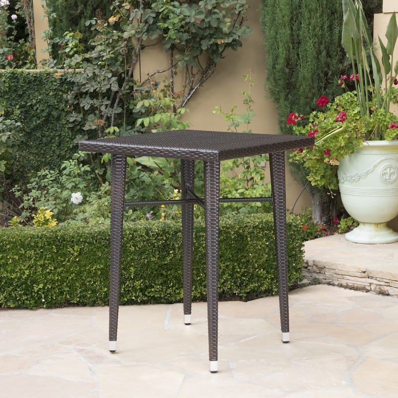 Landis Outdoor 5-piece Wicker 32-inch Square Bar Set by Christopher Knight Home