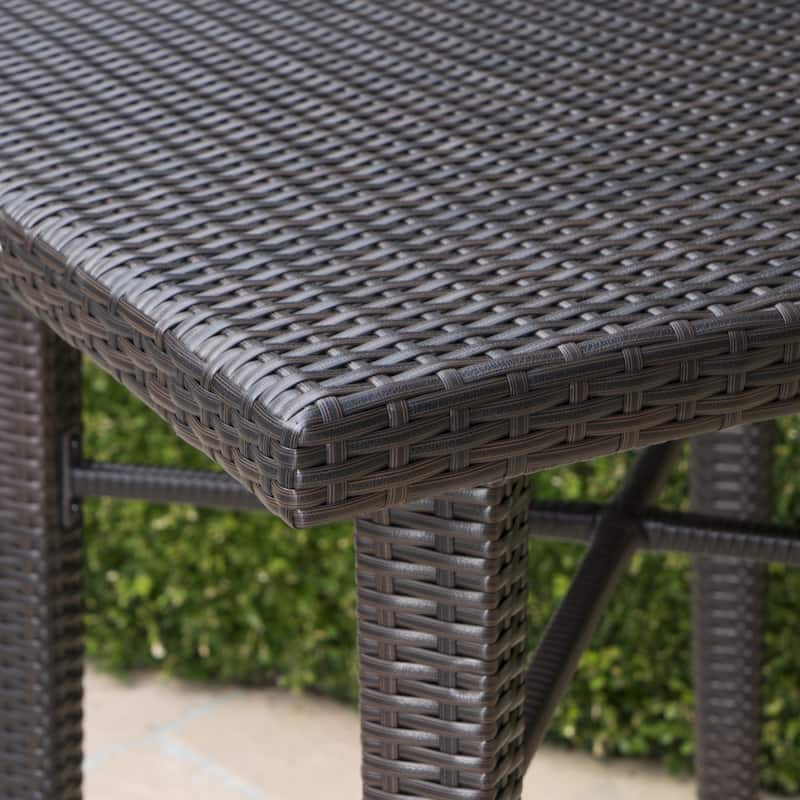 Landis Outdoor 5-piece Wicker 32-inch Square Bar Set by Christopher Knight Home