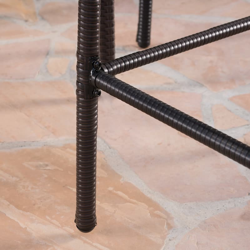 Patina Outdoor 5-piece Wicker 32-inch Round Bar Set by Christopher Knight Home