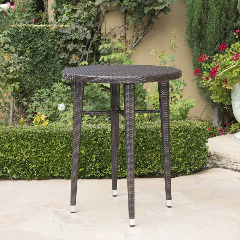 Patina Outdoor 5-piece Wicker 32-inch Round Bar Set by Christopher Knight Home