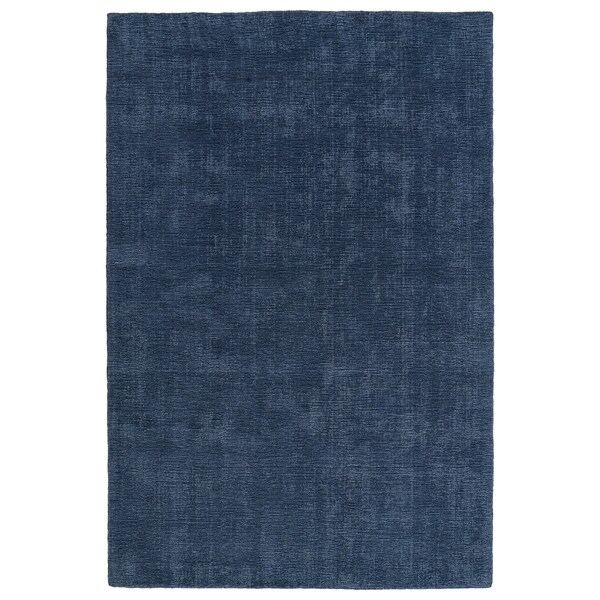 Indoor/Outdoor Handmade Tula Blue Polyester Rug - 5' x 7'6"