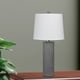 preview thumbnail 2 of 0, Fangio Lighting's 6228-2PK Pair Of 26 in. Contemporary Column Ceramic Table Lamps in a Gray Finish