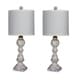 preview thumbnail 1 of 0, Fangio Lighting's 6241CAW-2PK Pair Of 26 in. Distressed Balustrade Resin Table Lamps in a Cottage Antique White Finish
