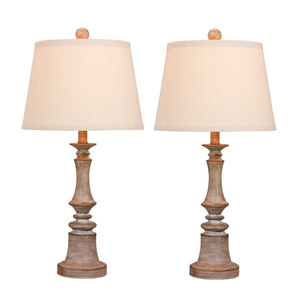 Fangio Lighting s 6240CWG 2PK Pair Of 26.5 in. Candlestick Resin