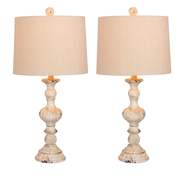 Fangio Lighting s 6238CAW 2PK 26.5 in. Pair Of Sculpted