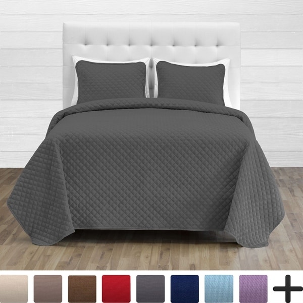 Premium Luxury Diamond Stitched Coverlet Set