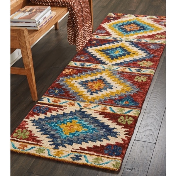 Nourison Vibrant Diamond Panel Area Rug. Opens flyout.