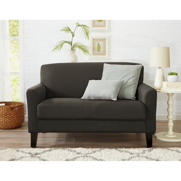 Dawson Collection Twill Form Fit Loveseat Slipcover