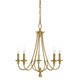 Shop Aztec Lighting Traditional 5-light Natural Brass Chandelier - On