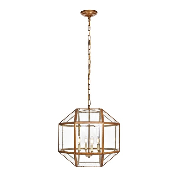 Caro Collection Pendant D14 H15 Lt:3 Vintage Gold Finish