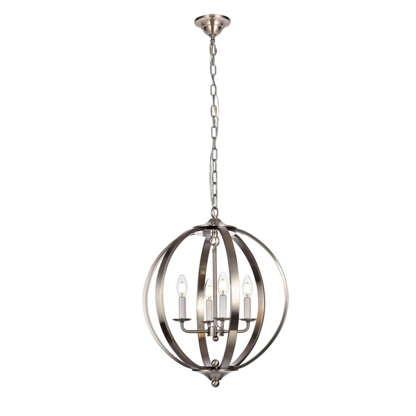 Marlow Collection Pendant D18 H22.5 Lt:4 Burnished Nickel Finish - N/A