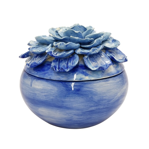Three Hands Flower Ceramic Box