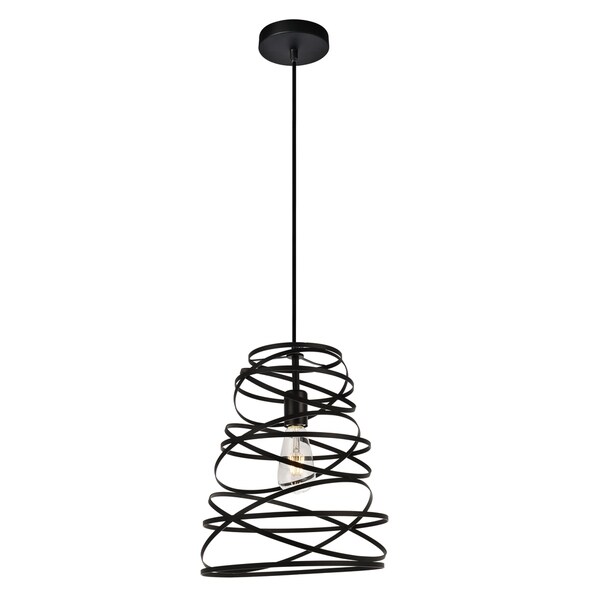 Sybil Collection Pendant D11.8 H14.8 Lt:1 Matte Black Finish