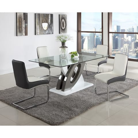 Somette Sophie Two-Tone Bucket-Style Brewer Chair (Set of 2)