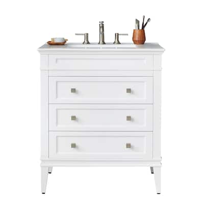 Ronbow Laurel 30" Bathroom Vanity Set with Ceramic Sinktop, White