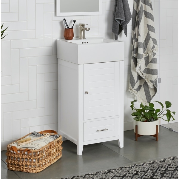 Ronbow Elise 18" Bathroom Vanity Set with Ceramic Sinktop