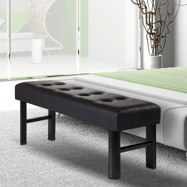 Sleeplanner 18-inch Full-Size Memory Foam Padded Bench