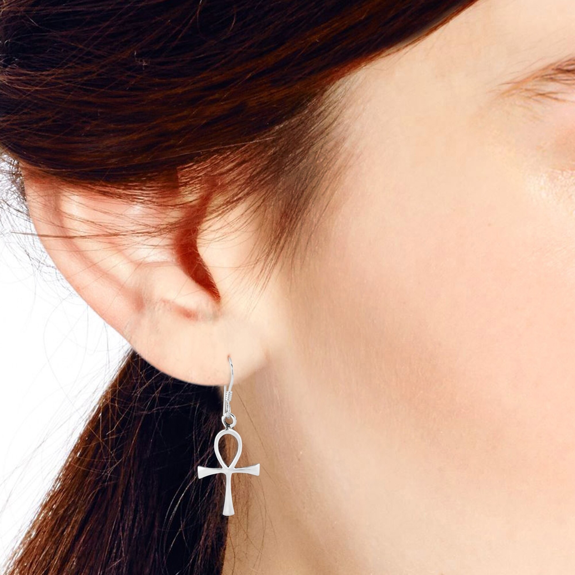 hanging ankh earring