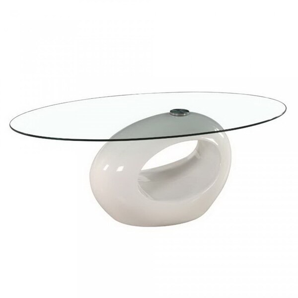Oval Gl Coffee Table With Red White And Black Glossy Base Oval Gl Coffee Table With Red White And Black Glossy Base By Fab
