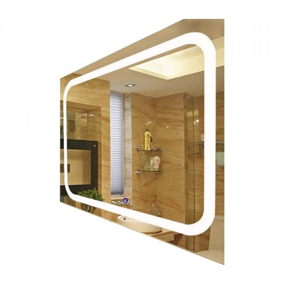 BROADWAY- Large Rectangle Wall Mounted Vanity Mirror With LED Lighting