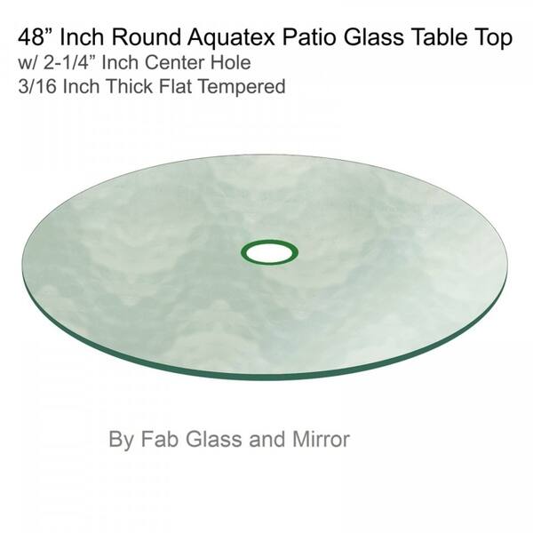 Shop Aquatex Patio Round Glass Table Top Flat Tempered W 2 1 4