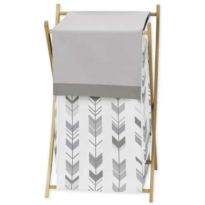 Sweet Jojo Designs Laundry Hamper for the Grey and White Mod Arrow Collection