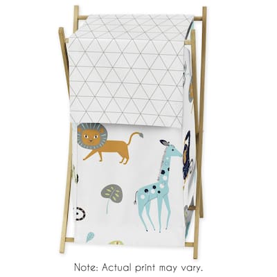 Sweet Jojo Designs Laundry Hamper for the Mod Jungle Collection