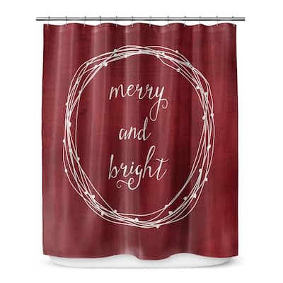 MERRY AND BRIGHT 2 Shower Curtain By Rosa Vila