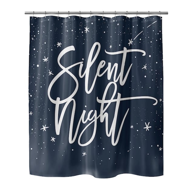 SILENT NIGHT Shower Curtain by The Stylescape