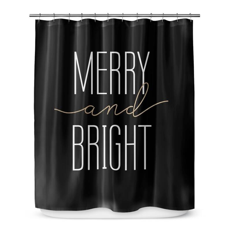 MERRY AND BRIGHT Shower Curtain By Kavka Designs