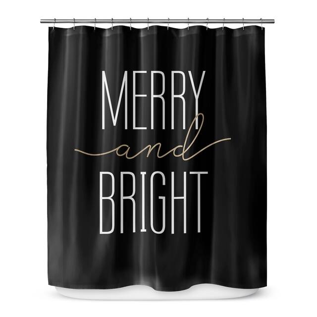 MERRY AND BRIGHT Shower Curtain By Kavka Designs
