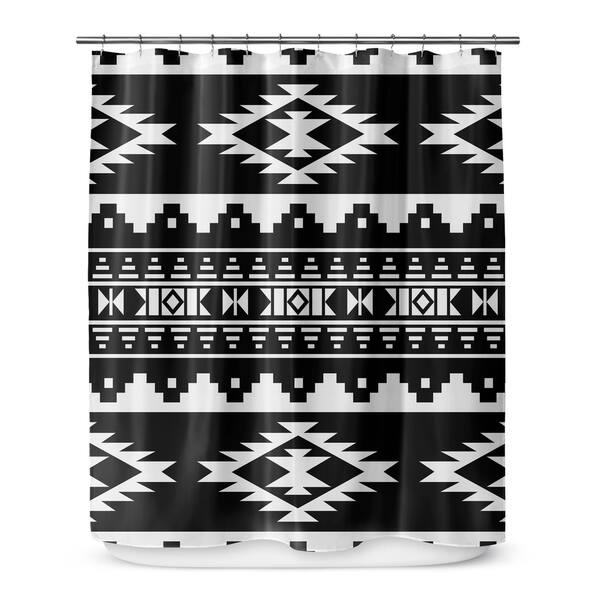 Shop Cherokee Black Shower Curtain By Marina Gutierrez On Sale