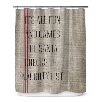 SANTA'S LIST Shower Curtain by Kavka Designs