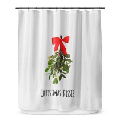 CHRISTMAS KISSES Shower Curtain by Kavka Designs