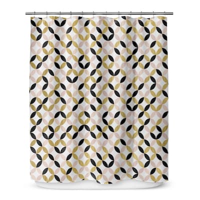 GOLD, BLACK ,PINK and WHITE 2 Shower Curtain by Kavka Designs