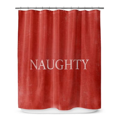 NAUGHTY Shower Curtain by Kavka Designs