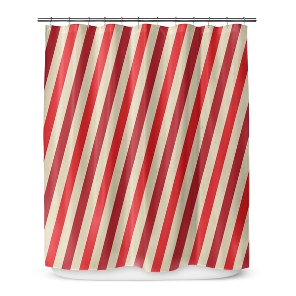 Kavka Designs Red Stripes Shower Curtain Free Shipping Today