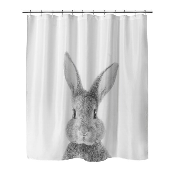 BUNNY Shower Curtain by Vivid Atelier - Overstock - 18062149