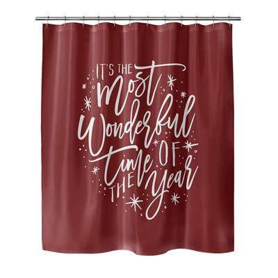 THE MOST WONDERFUL TIME Shower Curtain by Kavka Designs