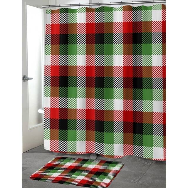 CHRISTMAS PLAID Shower Curtain by Kavka Designs